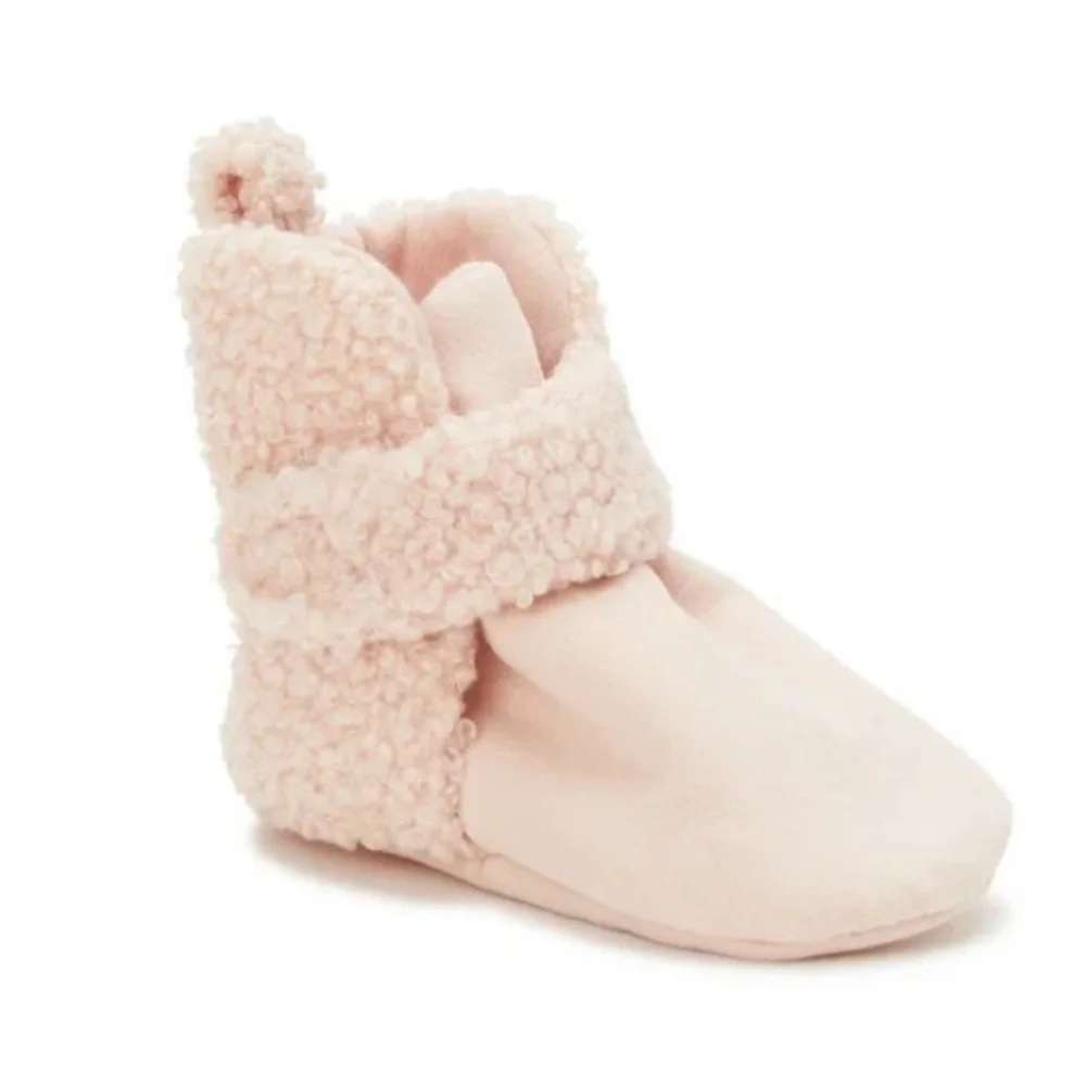 Carter's Soft Pink wrap Baby Booties 3-6mths NWT